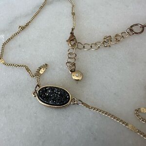 Kendra Scott Gold Necklace with Black Pendant